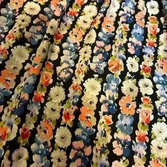 Women’s J Crew Mercantile Black Floral Above the Knee Skirt Size 12 - Picture 2 of 5